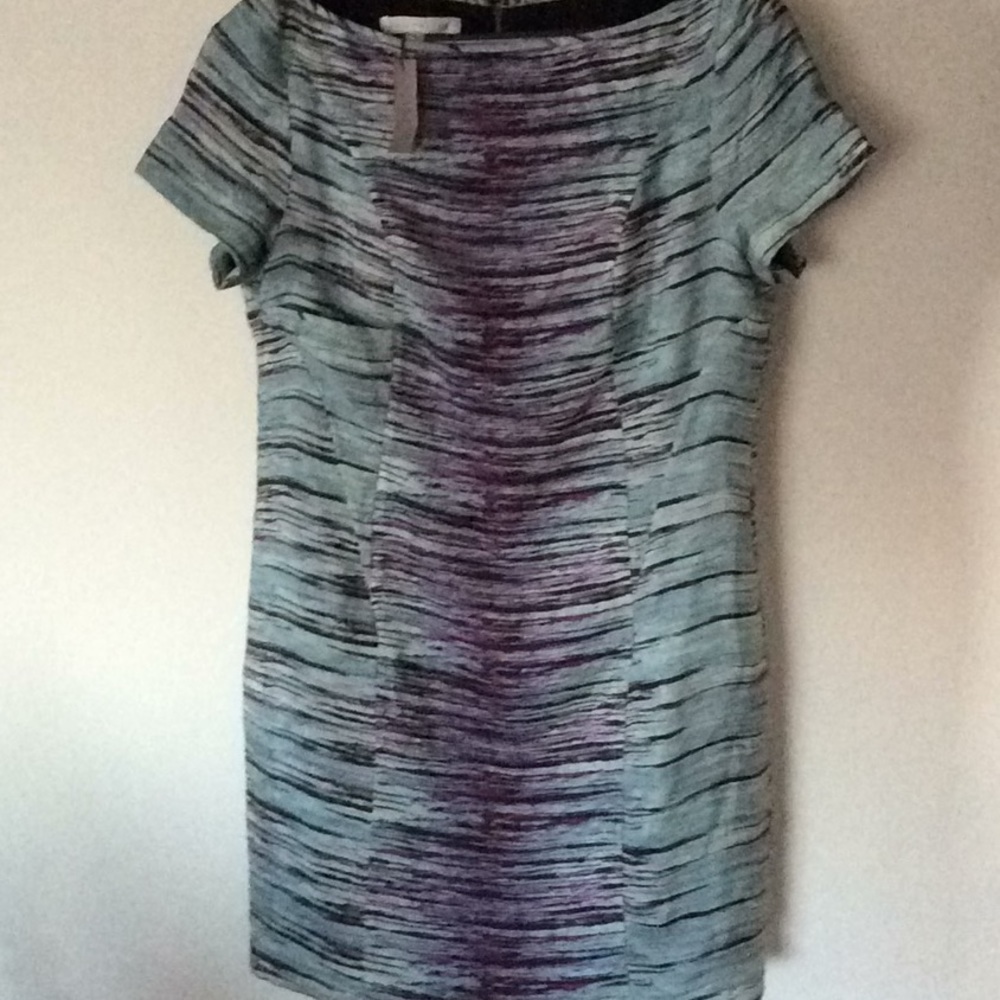 Mini dress , 100% silk,zipper in back,sea foam